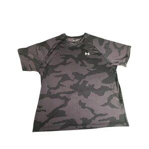 Under Armour Men’s Loose Fit Camo T-Shirt 3XL Black Gray Short Sleeve Logo